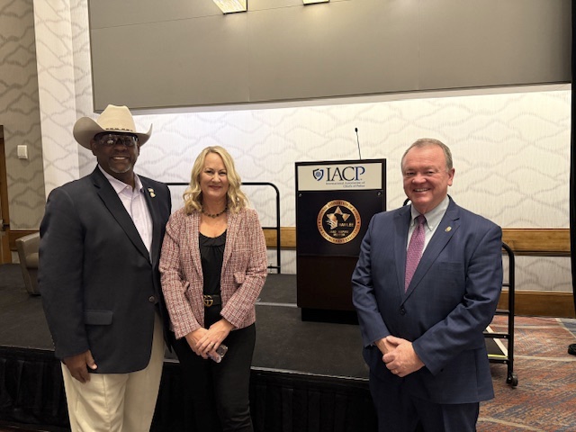 (l-R) CJ Jorif, HAPCOA; Juile Rodriguez, President NAWLEE (Captain LAPD) and Chief Jim McDonnell, Los Angeles, Police Department
